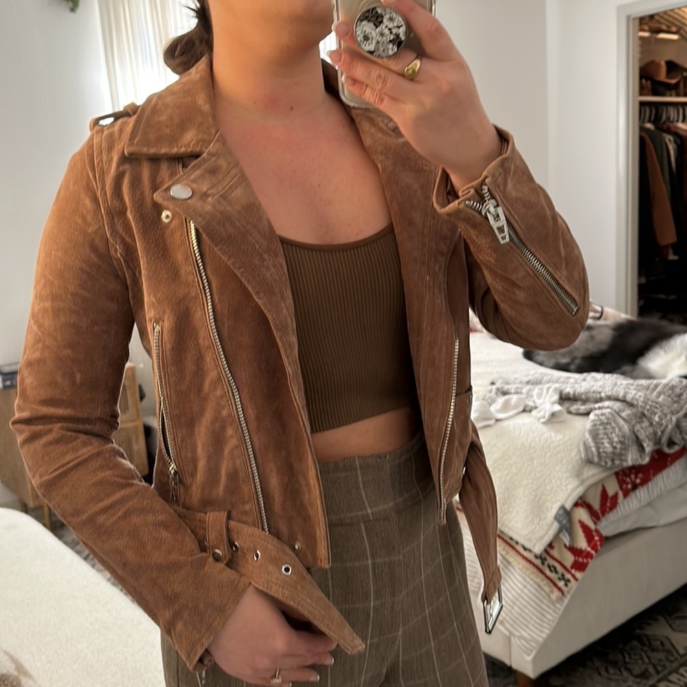 Blank NYC suede leather jacket